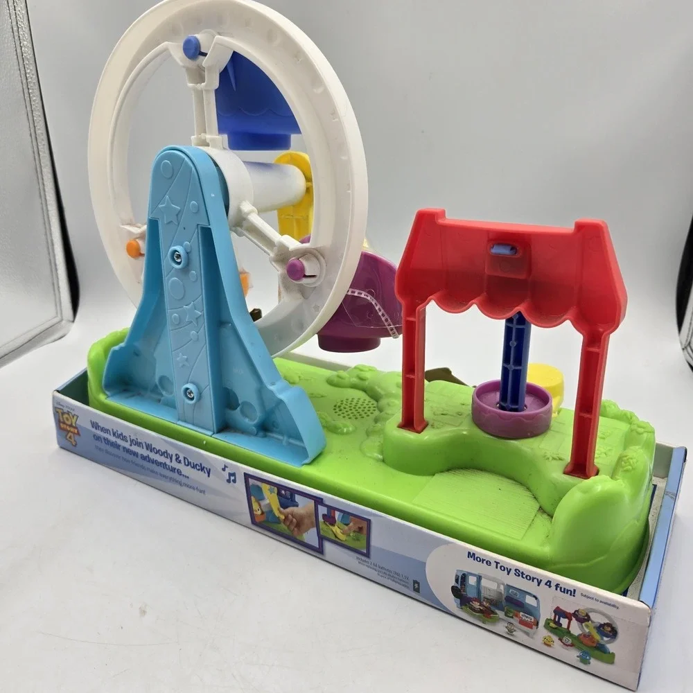 NEW NOS Little People Toy Story 4 Ferris Wheel Fisher Price Music Woody Ducky